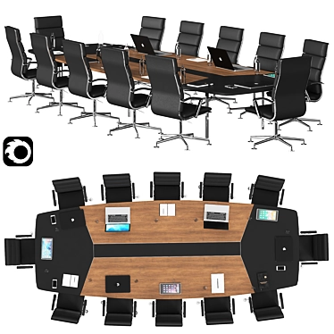 Modern Conference Table - Versatile Design 3D model image 1 