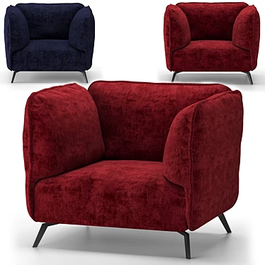 Heavens OTTO Armchair: Comfort meets style 3D model image 1 