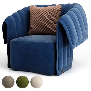 Elegant MANTA Armchair 3D model image 1 