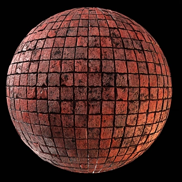 Grunge Brick Wall: PBR Texture 3D model image 1 