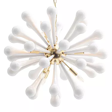 Golden Murano Glass Sputnik Chandelier 3D model image 1 