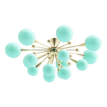 Turquoise Murano Glass Half Sputnik 3D model image 1 