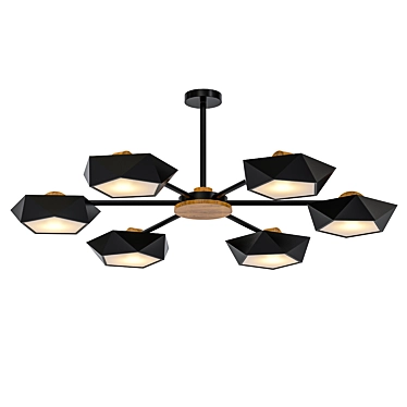 Scandinavian Style LED Ceiling Chandelier 3D model image 1 