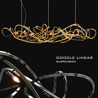 Dazzling Doodle Linear Suspension 3D model image 1 