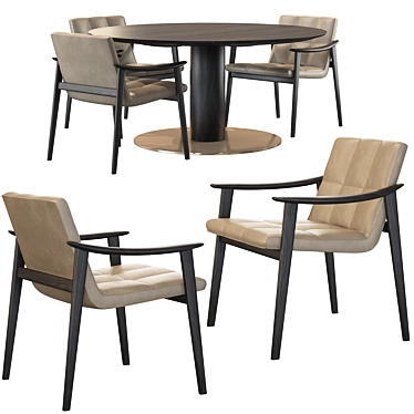 Elegant Minotti FYNN & Bellagio: Perfect Dining Duo! 3D model image 1 