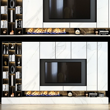 Sleek TV Shelf - 0284 3D model image 1 