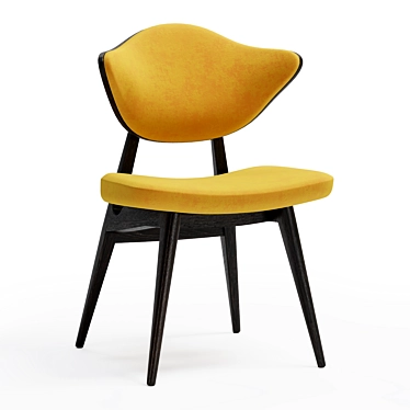 Modern Velvet H Chair 3D model image 1 