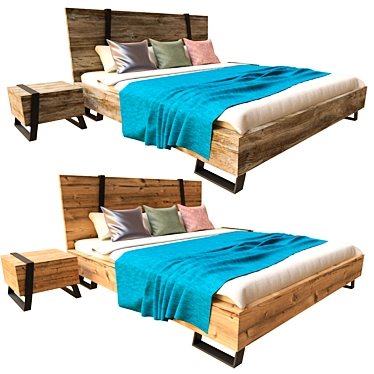 Modern and Stylish Bed: Dillinger 160U 3D model image 1 