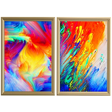 Abstract Wall Art: Dynamic Elegance 3D model image 1 