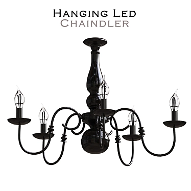 Elegant Chaindler Pendant Light 3D model image 1 