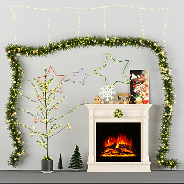 Festive Holiday Decor Set 3D model image 1 