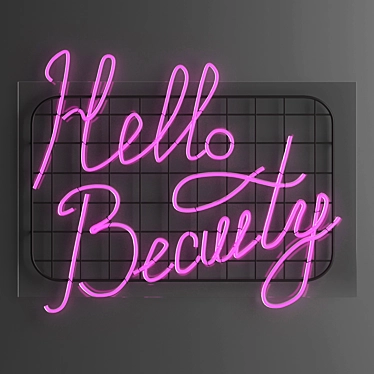 Radiant Greetings: Hello Beauty Neon 3D model image 1 
