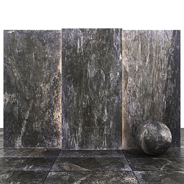Alda Hard Coal Stone: Versatile Texture Set 3D model image 1 