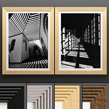 Elegant Art Frame 660: 2 frames with 4 textures 3D model image 1 