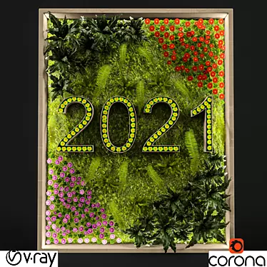 EcoGreen Vertical Garden 3D model image 1 