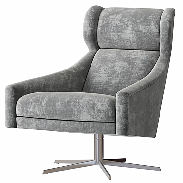 Elegant Nara Swivel Chair 3D model image 1 