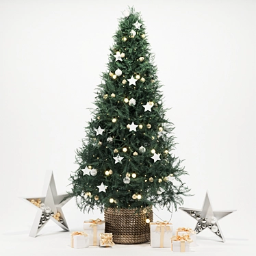 Festive Pine Tree 3D model image 1 