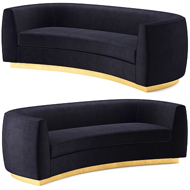 Luxurious Julian Velvet Sofa - Perfect for Any Room 3D model image 1 