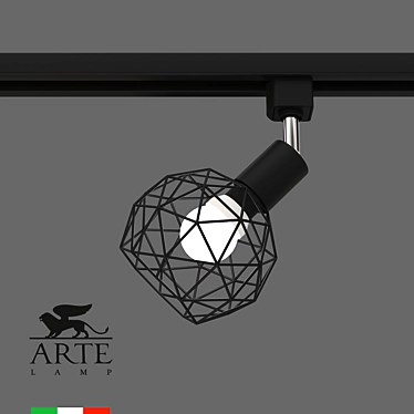 ARTE Lamp Sospiro: Elegant Black Pendant 3D model image 1 