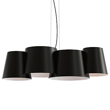 Modern Linear Pendant Light: Melting Pot 115 3D model image 1 