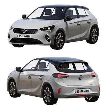 Opel E Corsa 2019: Electric Efficiency & Stylish Comfort 3D model image 1 
