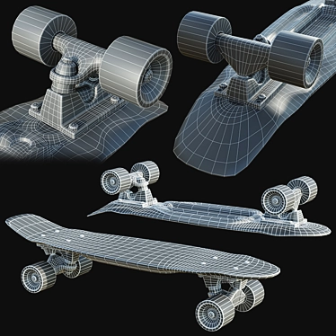 Multi-Color Penny Boards for Stylish Riders 3D model image 1 