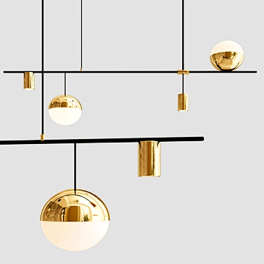 Geometric Ambient Pendant Light 3D model image 1 