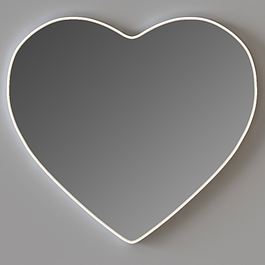 Glam LED Heart Mirror 3D model image 1 