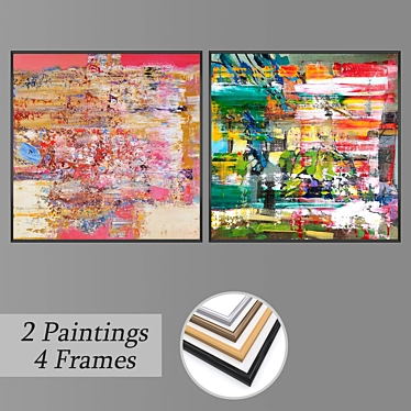 Contemporary Wall Art Set 3D model image 1 