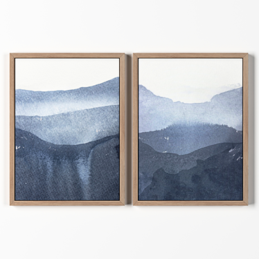 Artistic Flair: 2 Elegant Frames 3D model image 1 