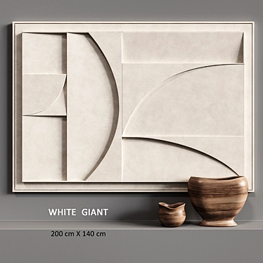 White Giant - Large Wall Art Set 3D model image 1 