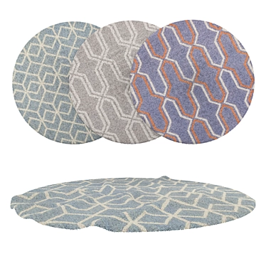 Versatile Round Carpets Set 3D model image 1 