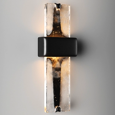 Bronze Glow Glass Sconce 3D model image 1 