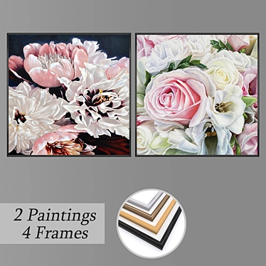 Elegant Wall Art Set 3D model image 1 