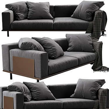 Contemporary Indivi 3-Seater Sofa 3D model image 1 