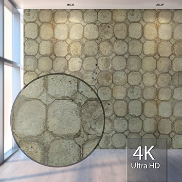 Seamless Concrete Tile 3D model image 1 