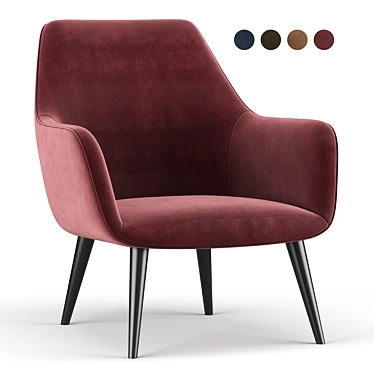 Modern Comfort: Jedediah 30 Armchair 3D model image 1 