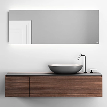 Falper Pure Wall-Mounted Vanity Set 3D model image 1 