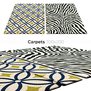 Stylish Interior Carpets 3D model image 1 