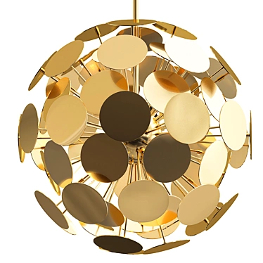 Modern Brass Bolide Chandelier 3D model image 1 