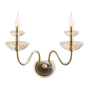 Title: Classical Gold Wall Sconce 3D model image 1 