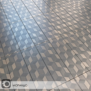Morando Dark Grey Stone-Look Ceramic Tile 3D model image 1 