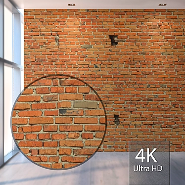 Seamless Brick Wall Texture - High Resolution & Detail 3D model image 1 