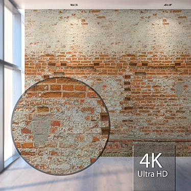 Authentic Old Brick Texture 3D model image 1 