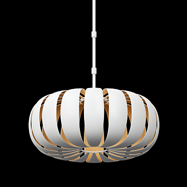 Elegant Iron Pendant with Gold Interior 3D model image 1 