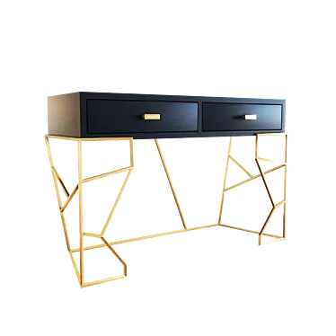 OM Brass Console: Elegant and Functional 3D model image 1 