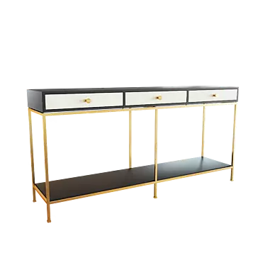 Sleek Brass Console | Any-Home G009 3D model image 1 