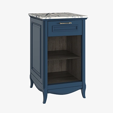 Vintage-style Cabinet: Madlen with Open Shelves (Color: Ruta, Estella) 3D model image 1 