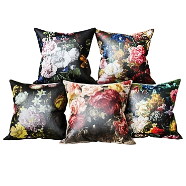 Floral Pillow Set 3D model image 1 