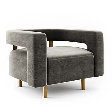 Elegant Modena Armchair: Mondo Collection 3D model image 1 